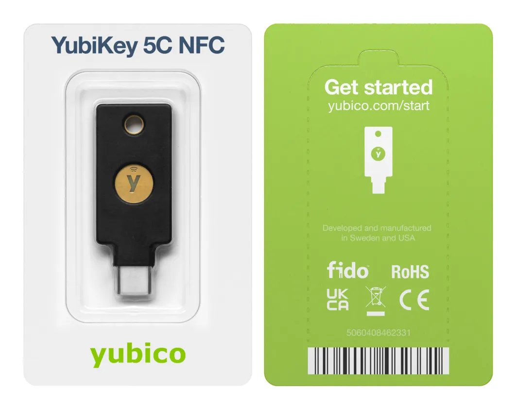 Yubico YubiKey 5C NFC USB-C Two-Factor -turva-avain