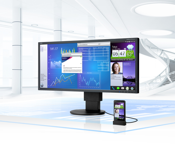 NEC 29" MultiSync EA294WMi, 2560x1080px, IPS -n&auml;ytt&ouml;, Musta