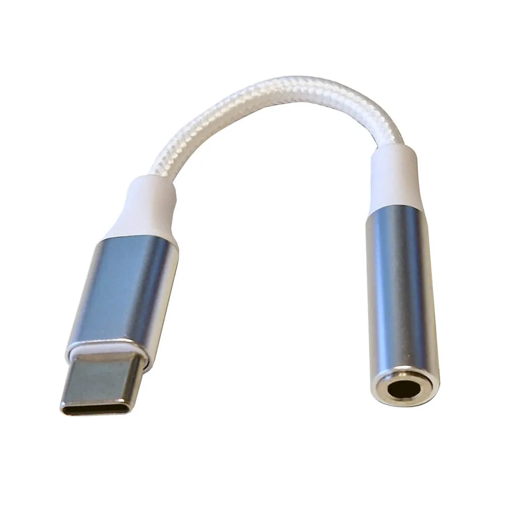GEAR 665131 USB-C to 3.5 mm audio cable, White