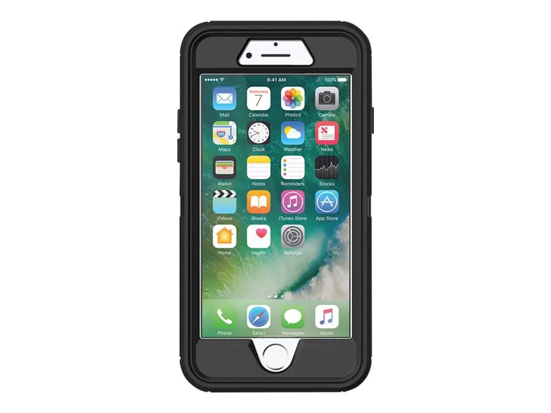 OtterBox Defender Series Apple iPhone 7 - ProPack &quot;Each&quot; - suojakotelo matkapuhelimelle - rugged - polykarbonaatti, synteettinen kumi - musta malleihin Apple iP