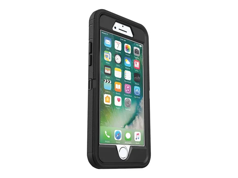 OtterBox Defender Series Apple iPhone 7 - ProPack &quot;Each&quot; - suojakotelo matkapuhelimelle - rugged - polykarbonaatti, synteettinen kumi - musta malleihin Apple iP