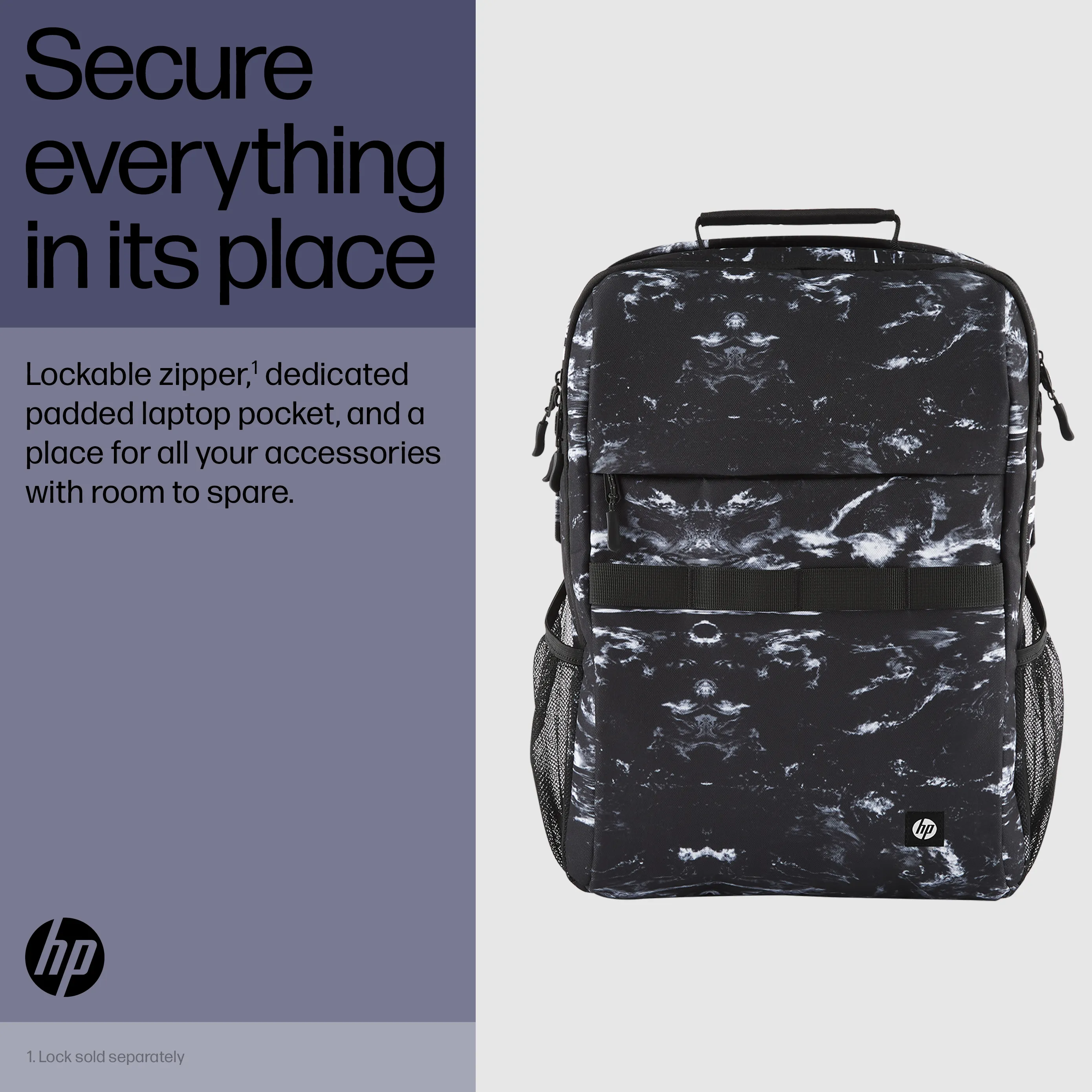 HP 16&quot; Campus XL - ryggs&auml;ck, Marble Stone