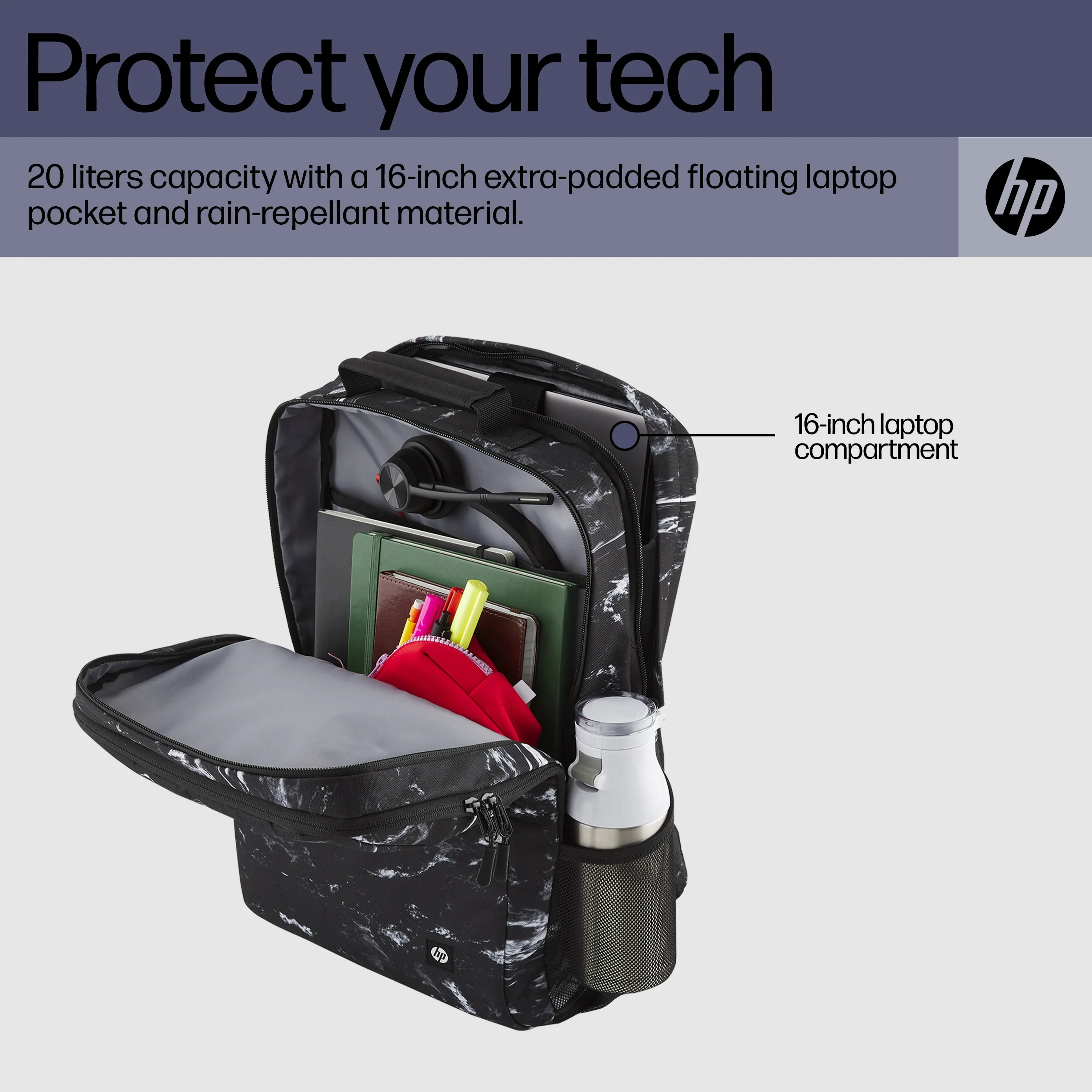 HP 16&quot; Campus XL - ryggs&auml;ck, Tie Dye