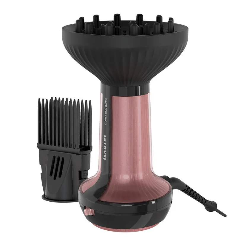 Taurus Curly 800 Ionic 800 W h&aring;rtork, rosa