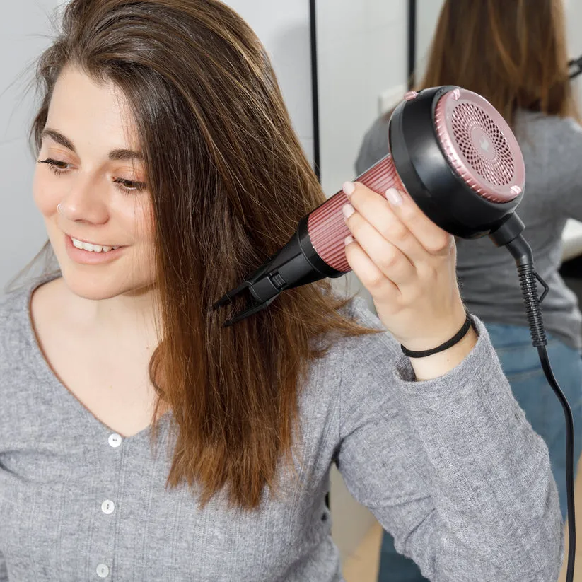 Taurus Curly 800 Ionic 800 W h&aring;rtork, rosa