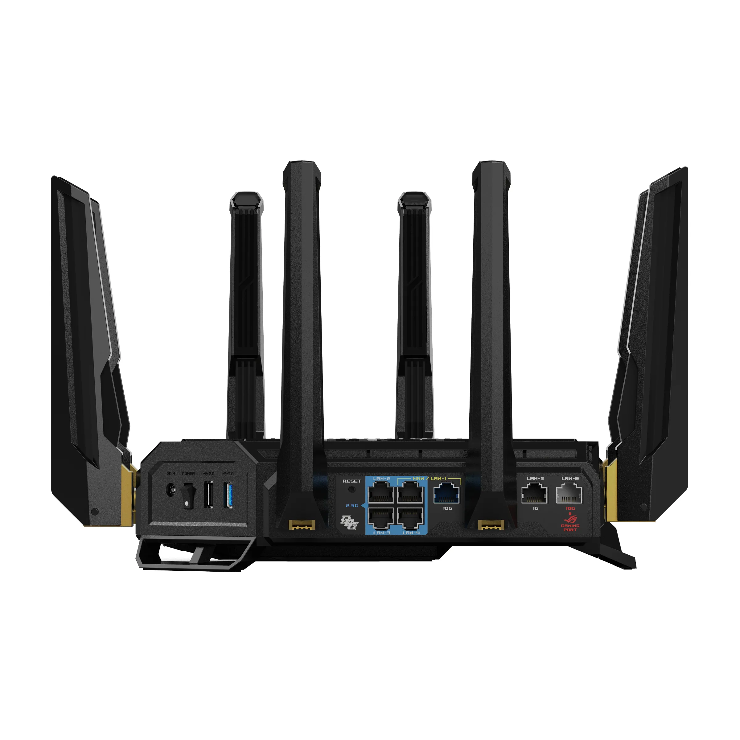 Asus ROG Rapture GT-BE98 -pelireititin, Wi-Fi 7, Quad-band, musta