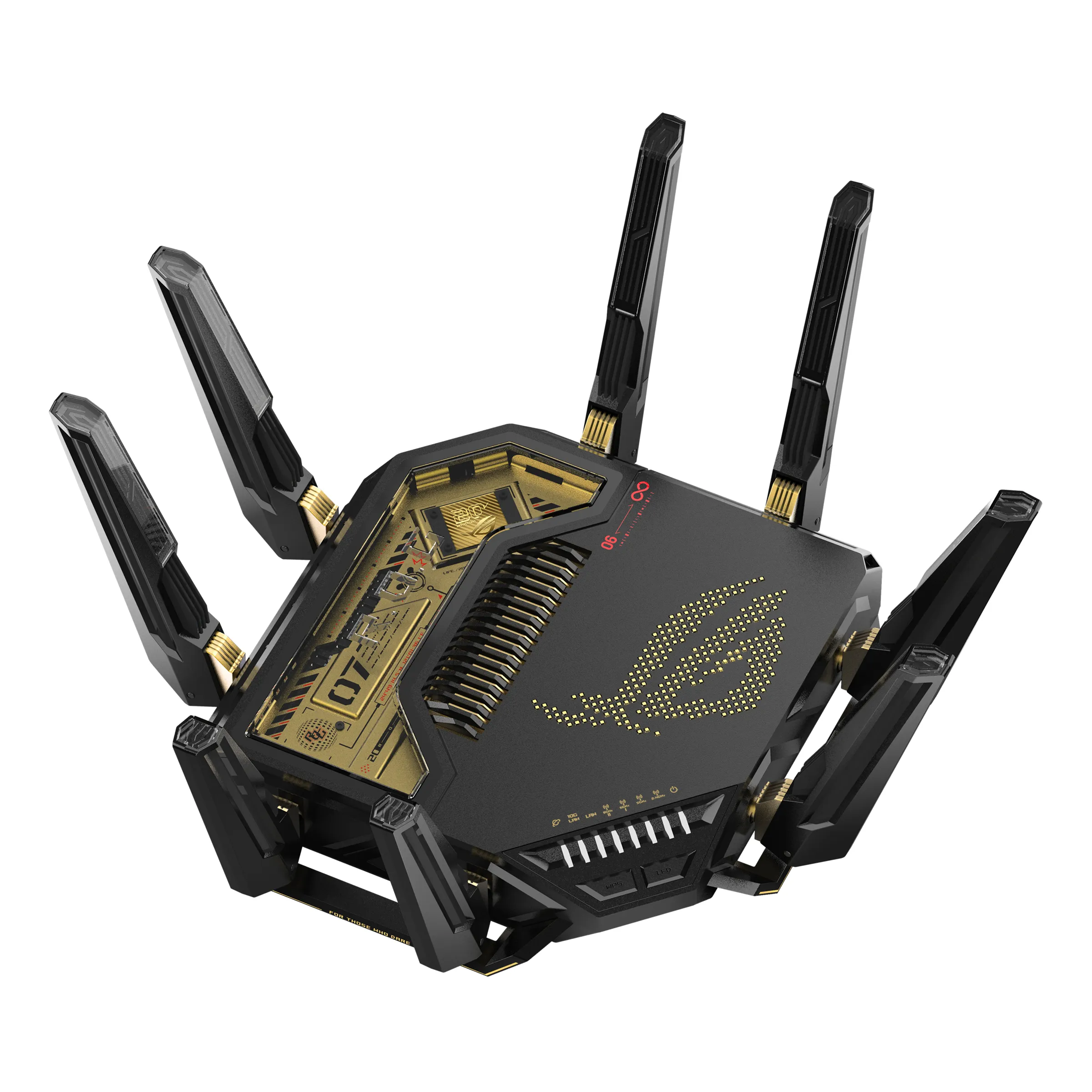 Asus ROG Rapture GT-BE98 -pelireititin, Wi-Fi 7, Quad-band, musta