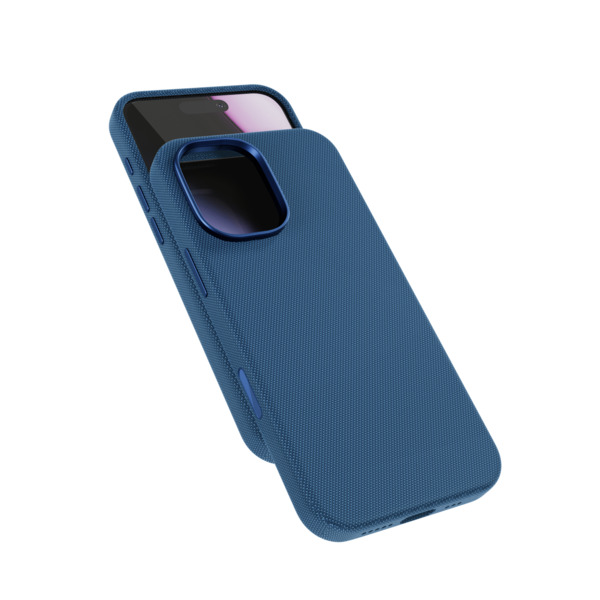 Epico SolidWoven Pro Mag+ Case | iPhone 17 | Qi2  &  MagSafe Compatible | Blue | Raised Edges  &  Camera Frame