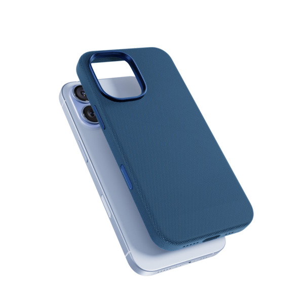 Epico SolidWoven Pro Mag+ Case | iPhone 17 | Qi2  &amp;  MagSafe Compatible | Blue | Raised Edges  &amp;  Camera Frame