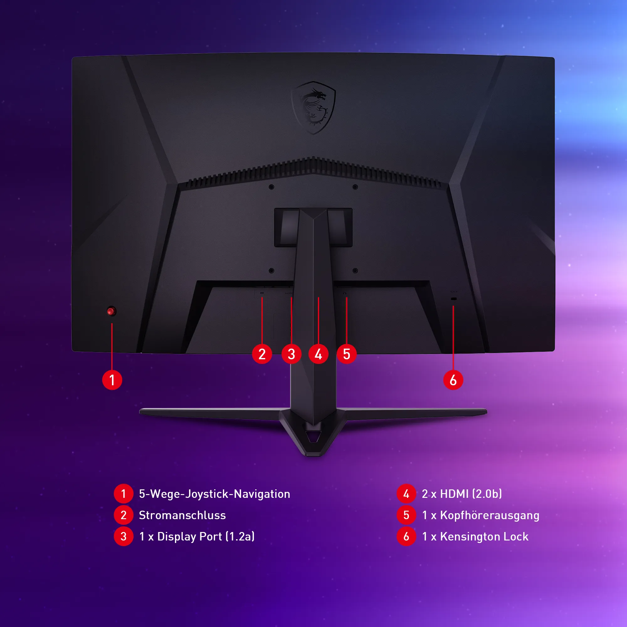 MSI 27" Optix G27CQ4DE E2 QHD, VA - curved gaming monitor