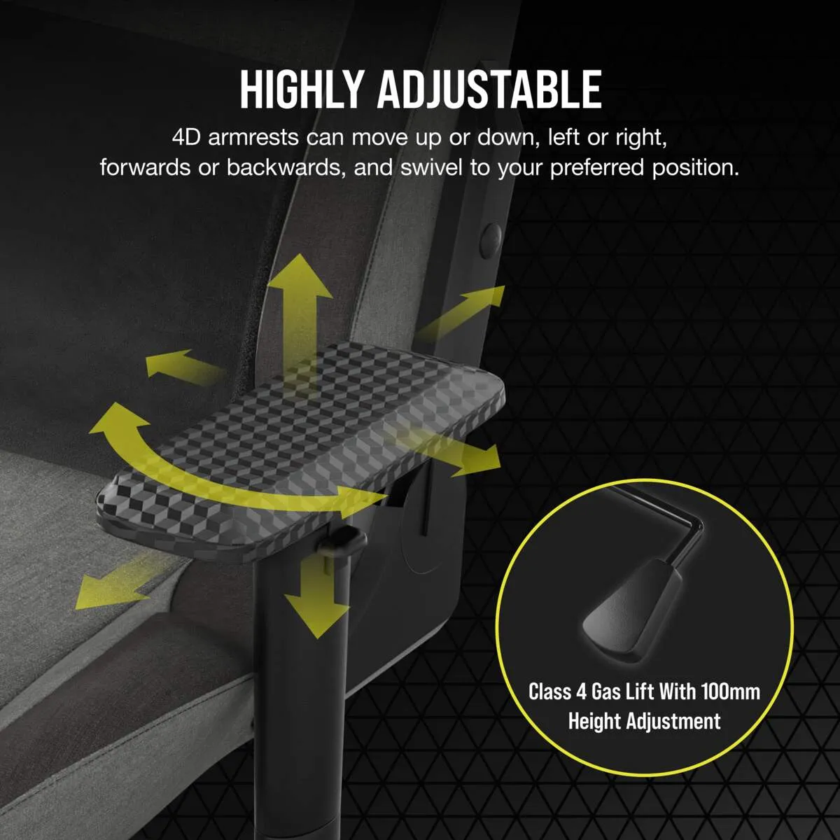 Corsair T3 Rush Fabric - gaming chair, grey/charcoal