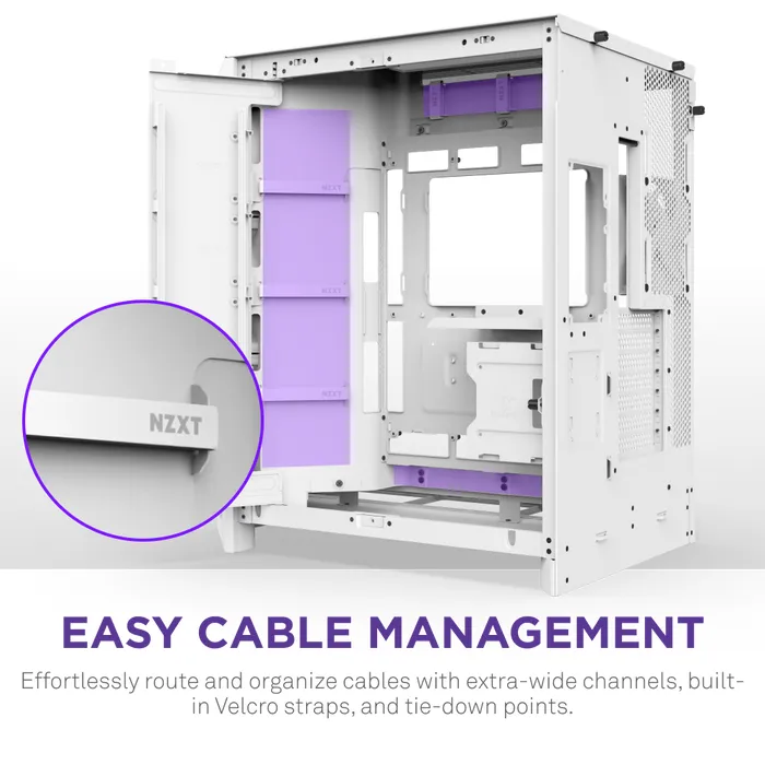 NZXT H9 Flow - Mid Tower case, window, White