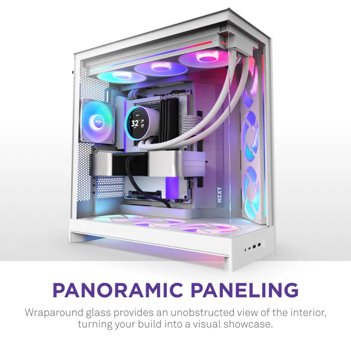 NZXT H9 Flow - Mid Tower case, window, White