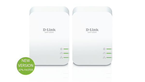 (L&ouml;yt&ouml;nurkka) D-Link PowerLine AV2 1000 HD Gigabit Starter Kit DHP-601AV - Silta - GigE, HomePlug AV (HPAV) 2.0, IEEE 1901 - sein&auml;pistorasiaan kytkett&auml;v&auml; (pakkaus sis&auml;lt&auml;&auml; 2)
