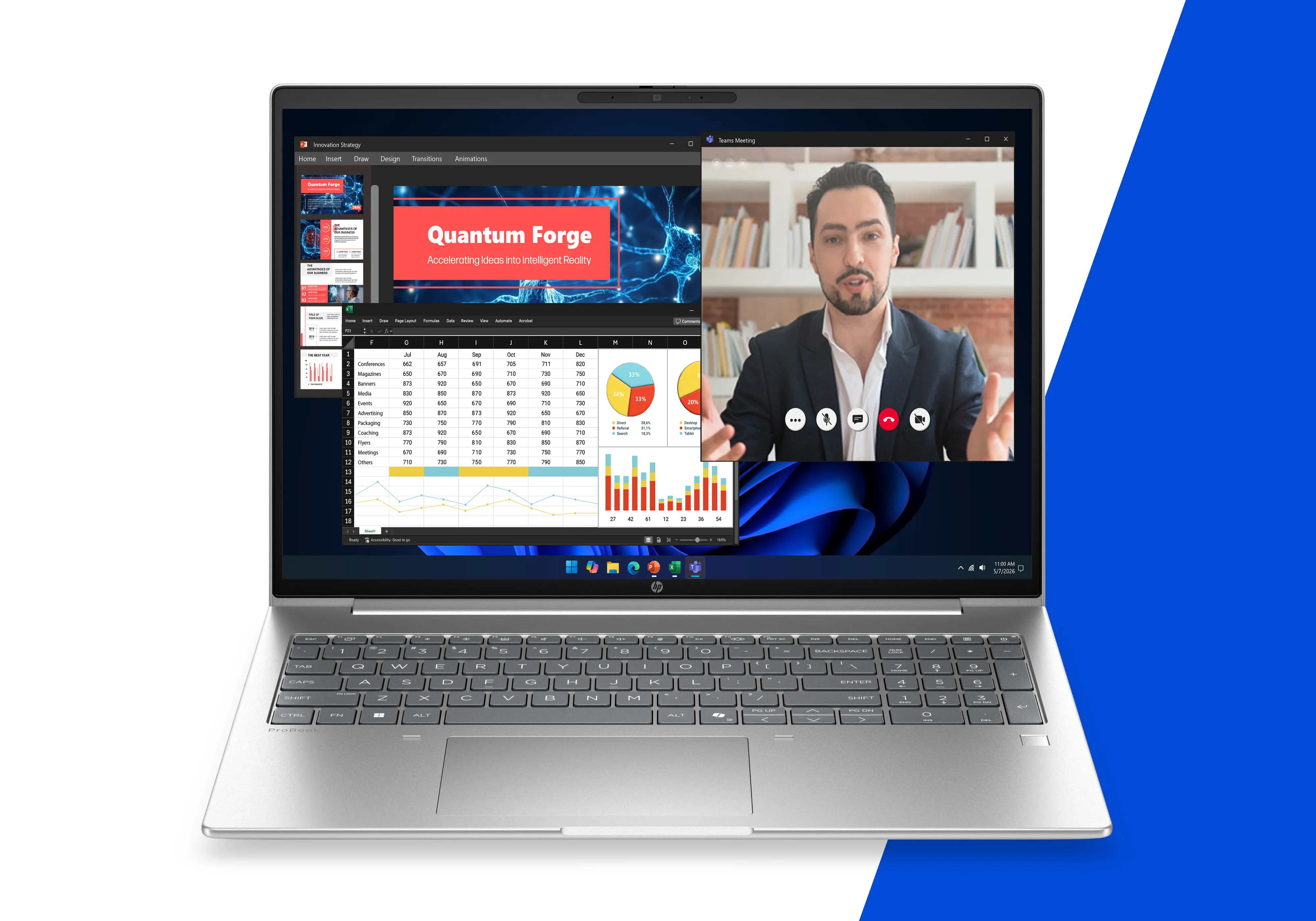 HP ProBook 4 G2i 16" Ultra 5 325, 32 GB, 512 GB, Win 11 Pro - b&auml;rbar dator