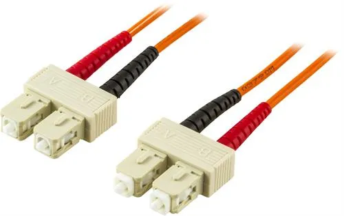 DELTACO fiberkablage SC - SC 50/125 duplex multimode, 1m