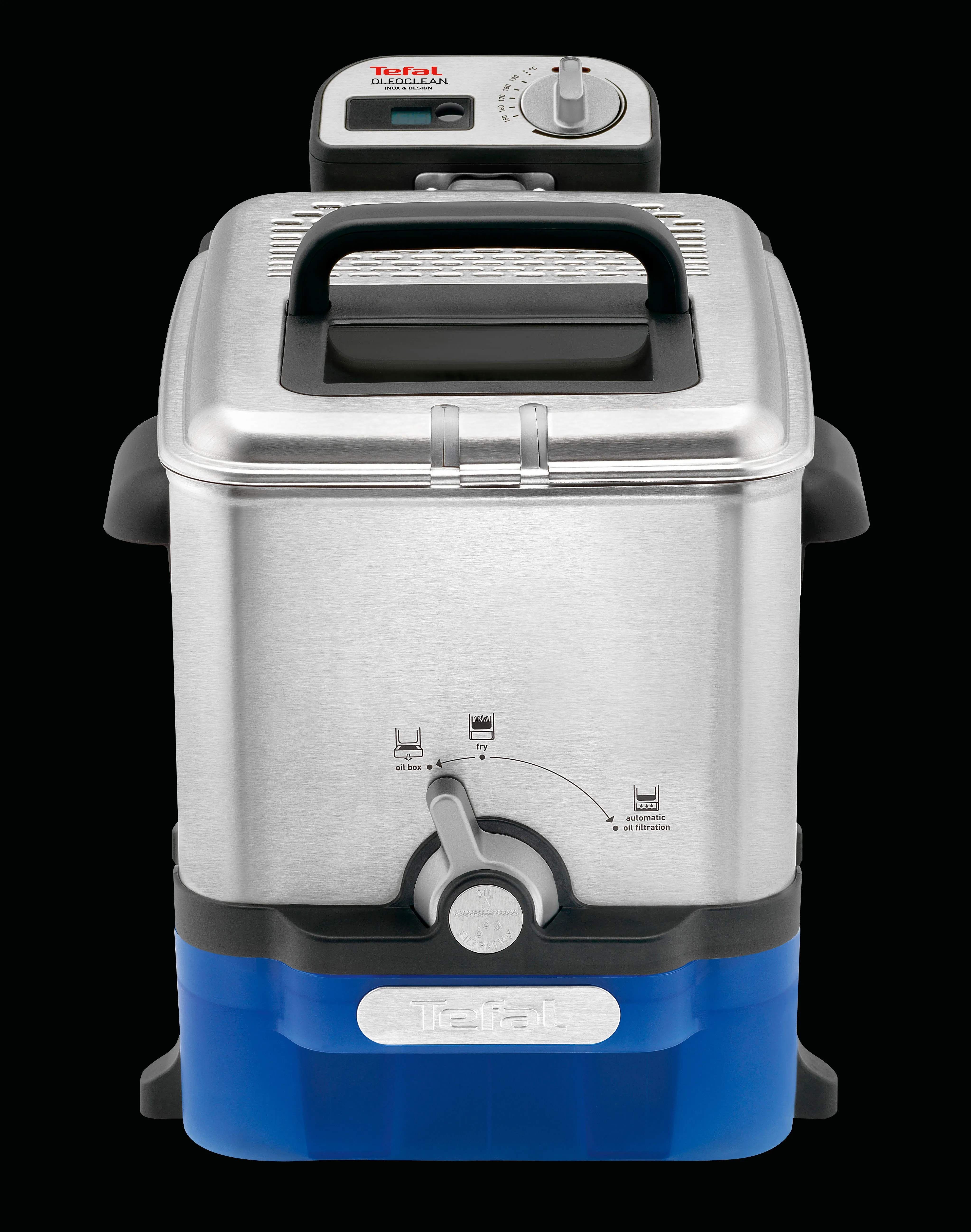 Tefal Oleoclean Pro Inox &amp; Design FR8040 frit&ouml;s, 2300 W, 3,5 L, svart/rostfritt st&aring;l