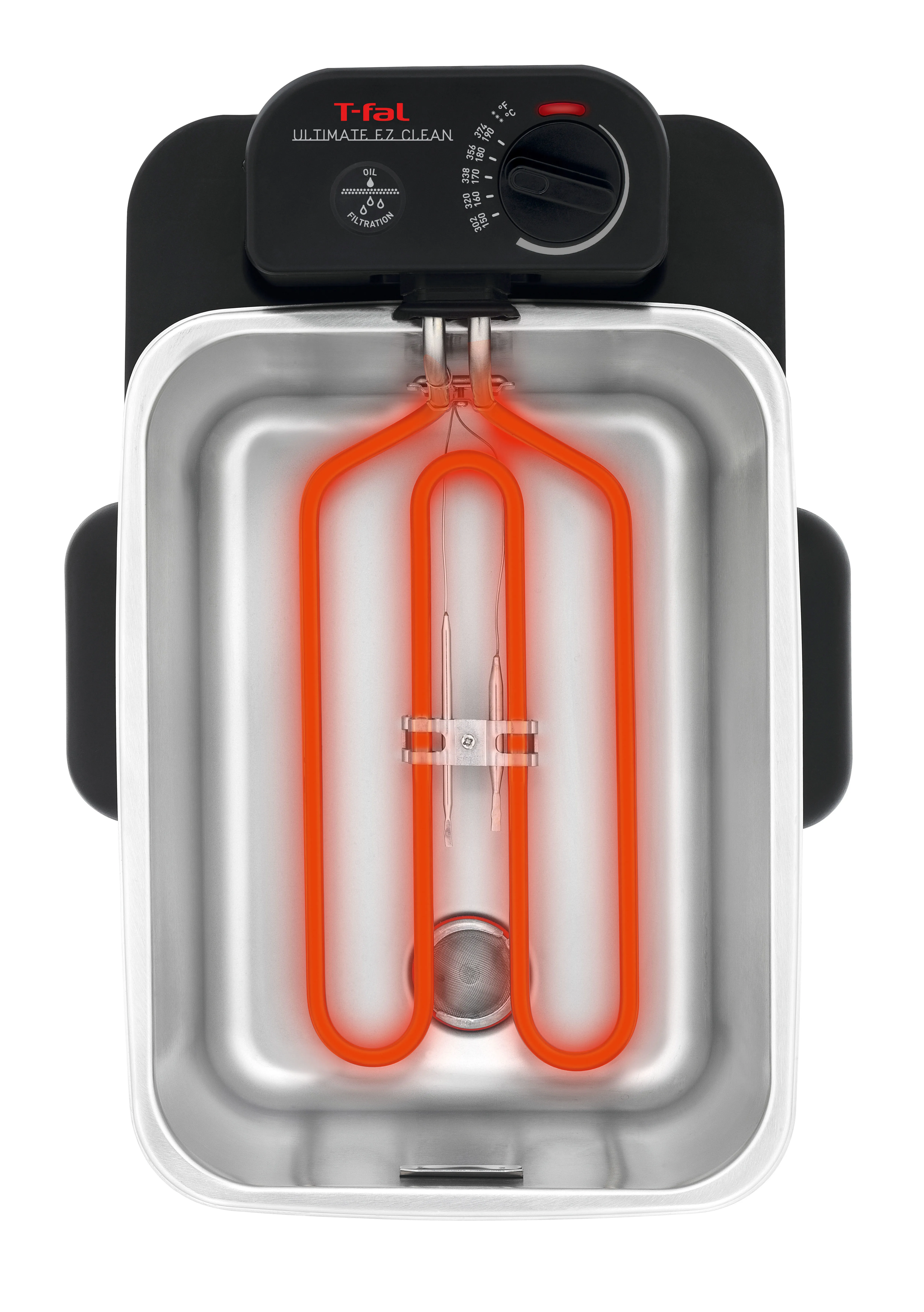 Tefal Oleoclean Pro Inox &amp; Design FR8040 frit&ouml;s, 2300 W, 3,5 L, svart/rostfritt st&aring;l