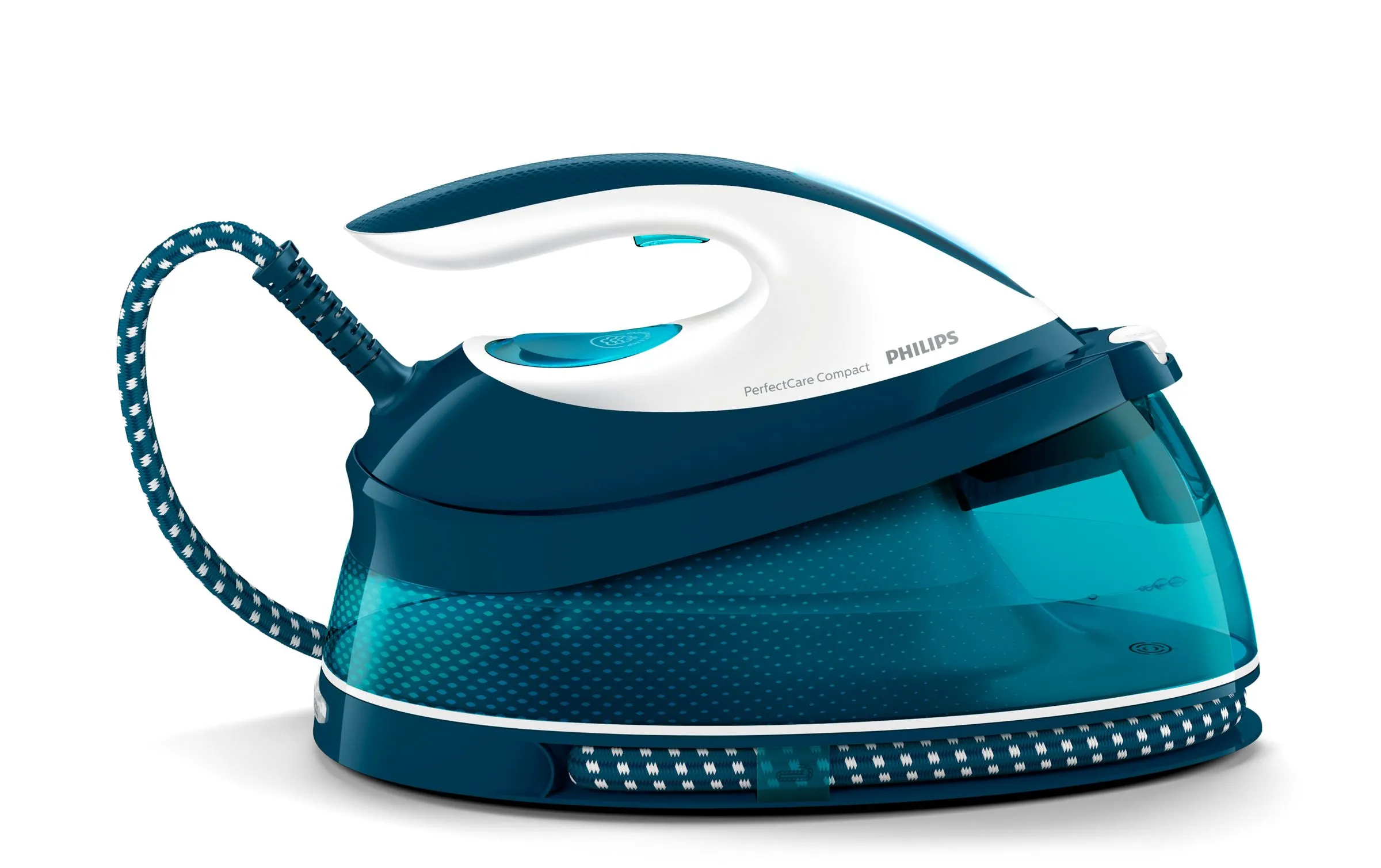 Philips PerfectCare Compact GC7844 Dampstrygejern 2400W Bl&aring; Hvid