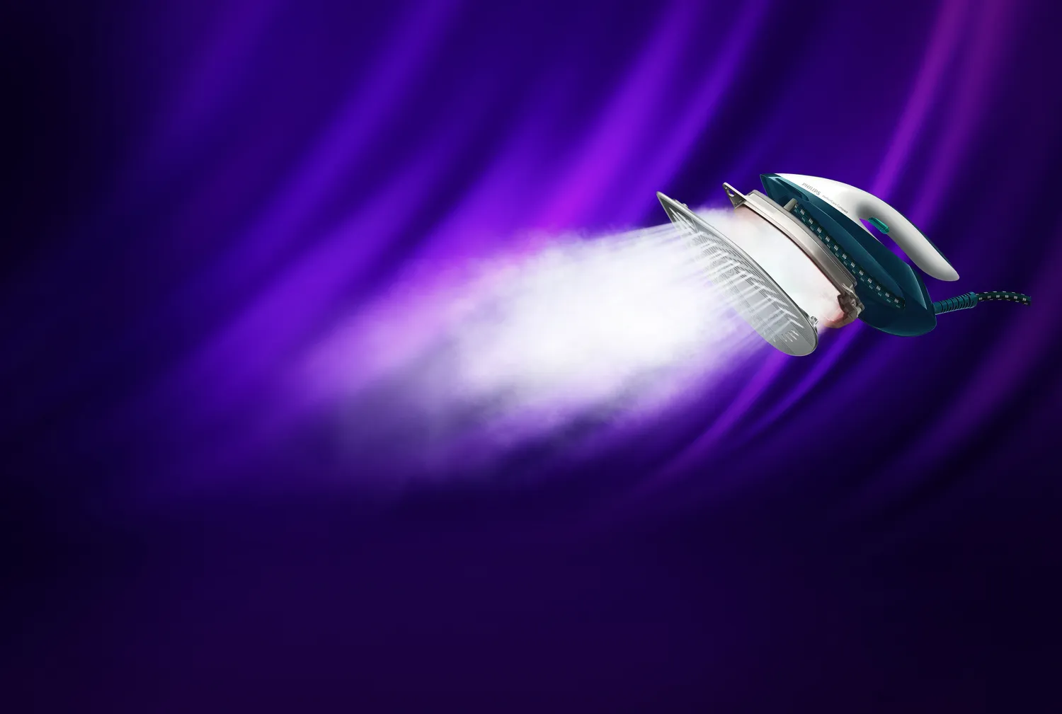 Philips PerfectCare Compact GC7844 Dampstrygejern 2400W Bl&aring; Hvid