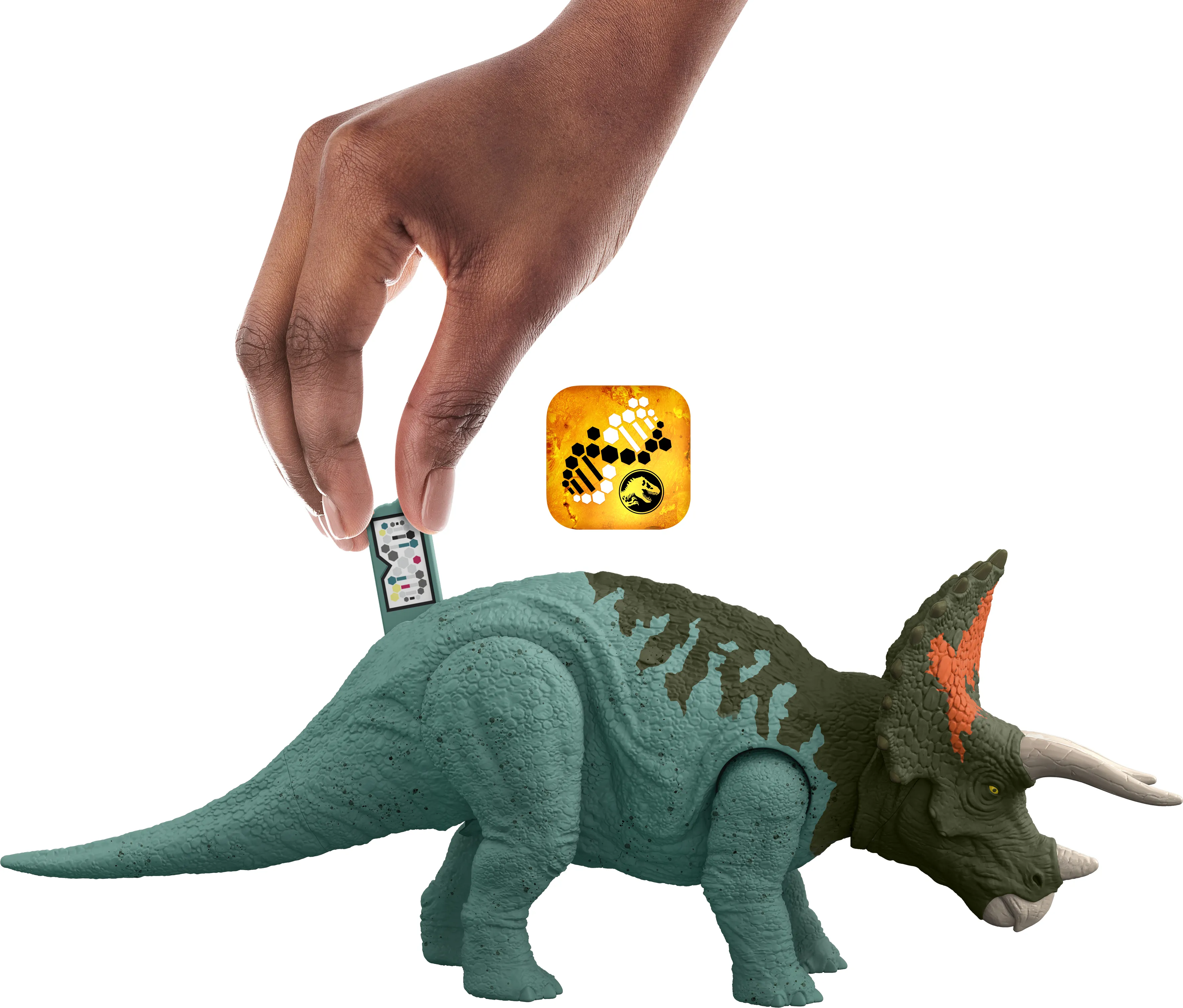 Mattel Jurassic World Roar Strikers Triceratops Toy Figure