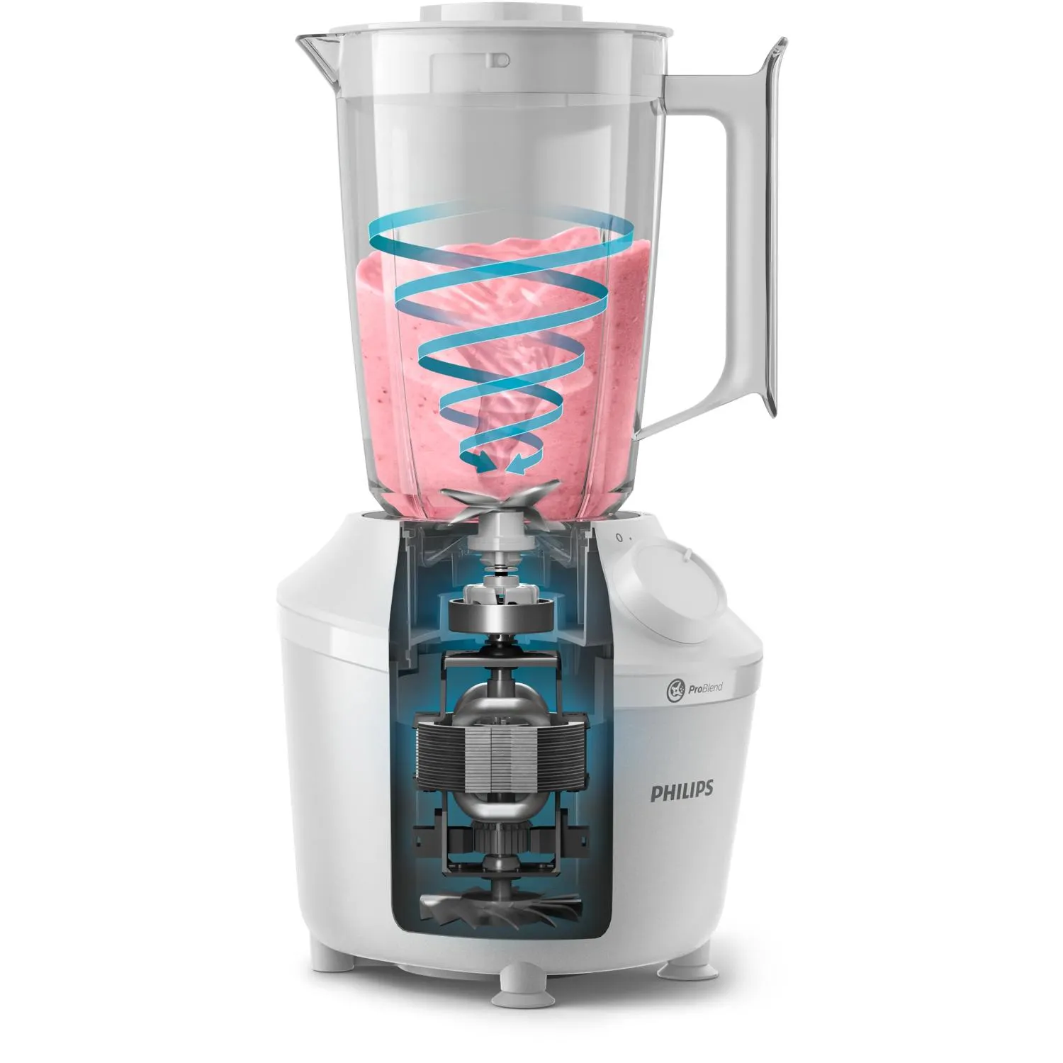 Philips ProBlend HR2041/00 450W 1.9L Blender, White