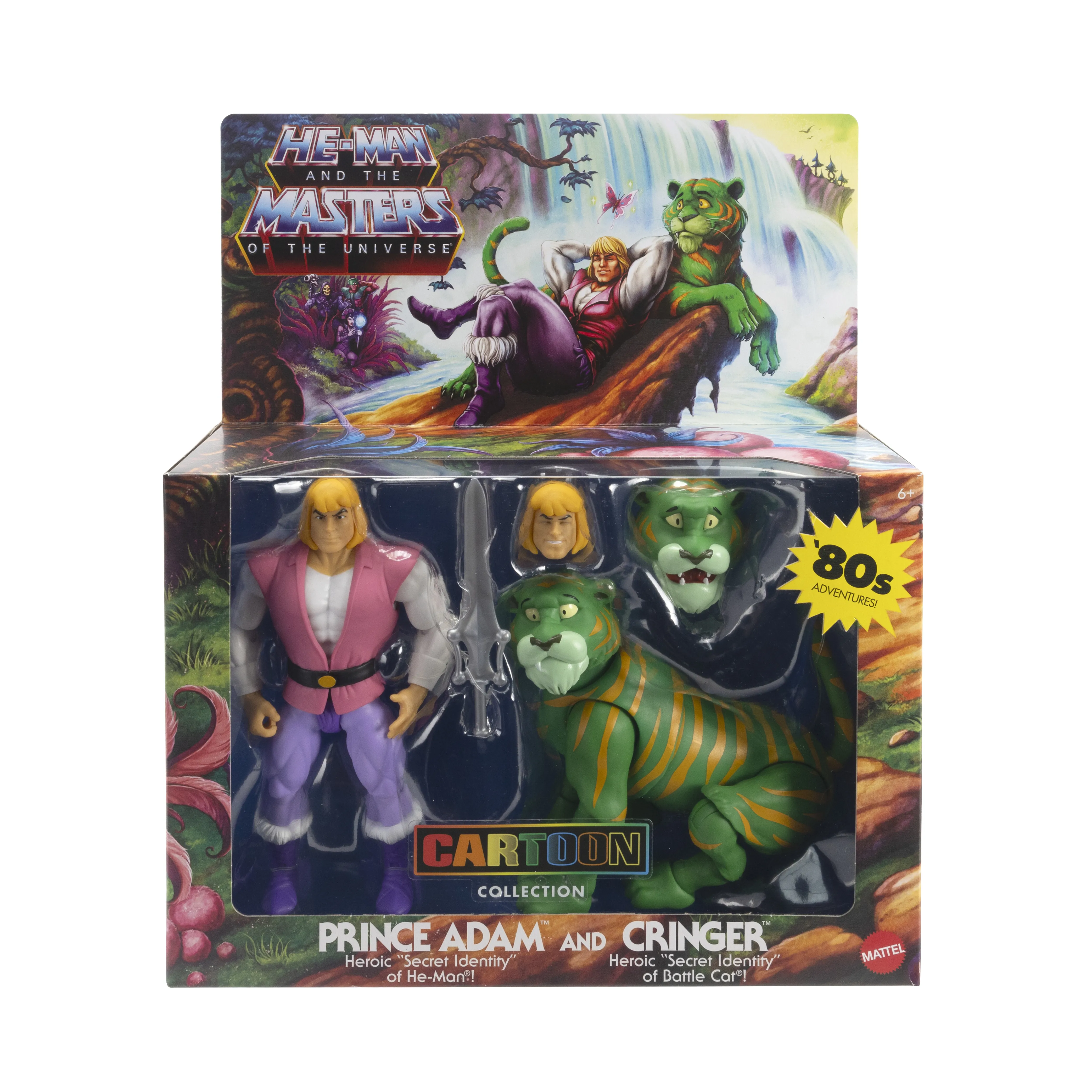 Mattel Masters of the Universe Origins Cartoon Collection Prince Adam and Cringer, toy figure