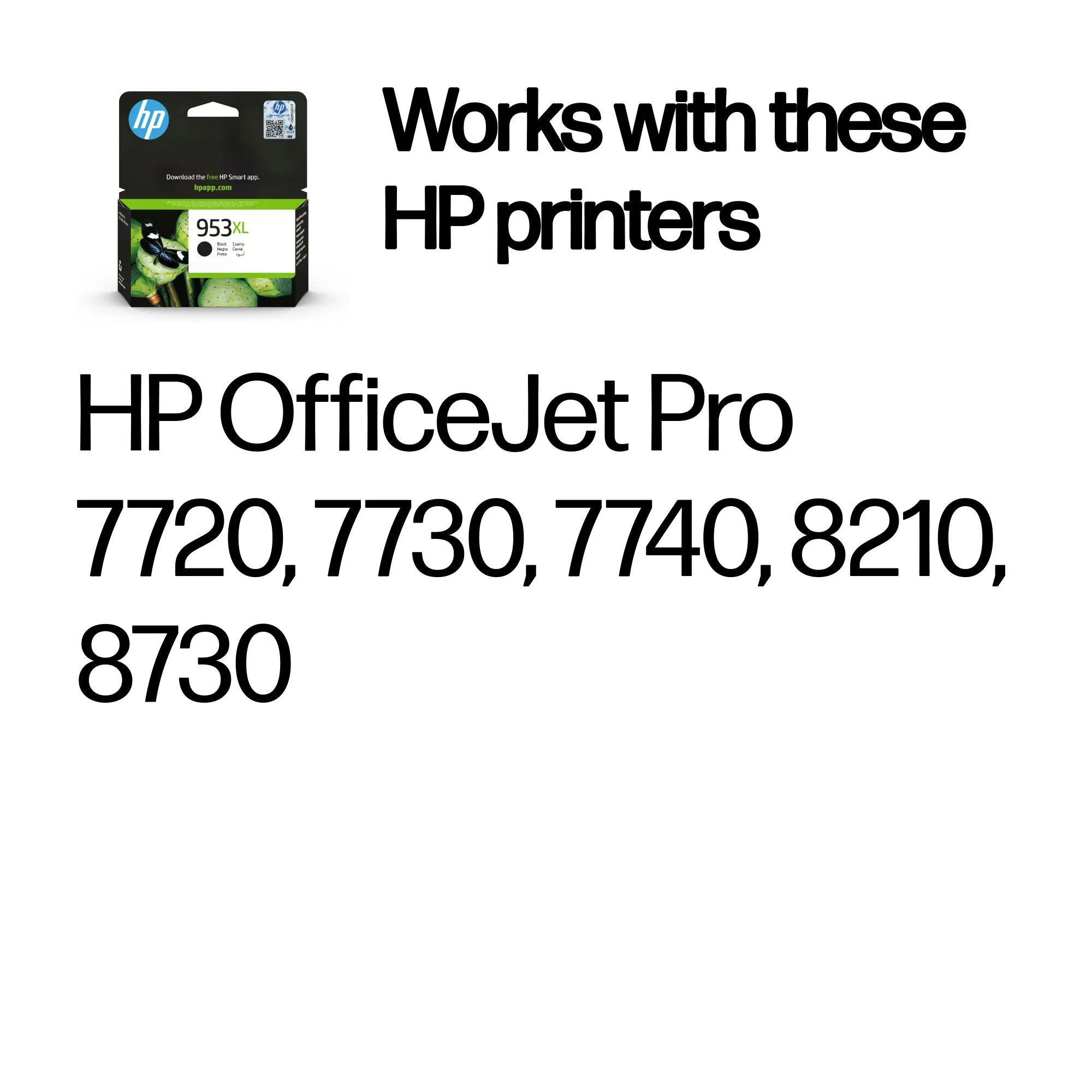 No953XL black ink cartridge, blistered