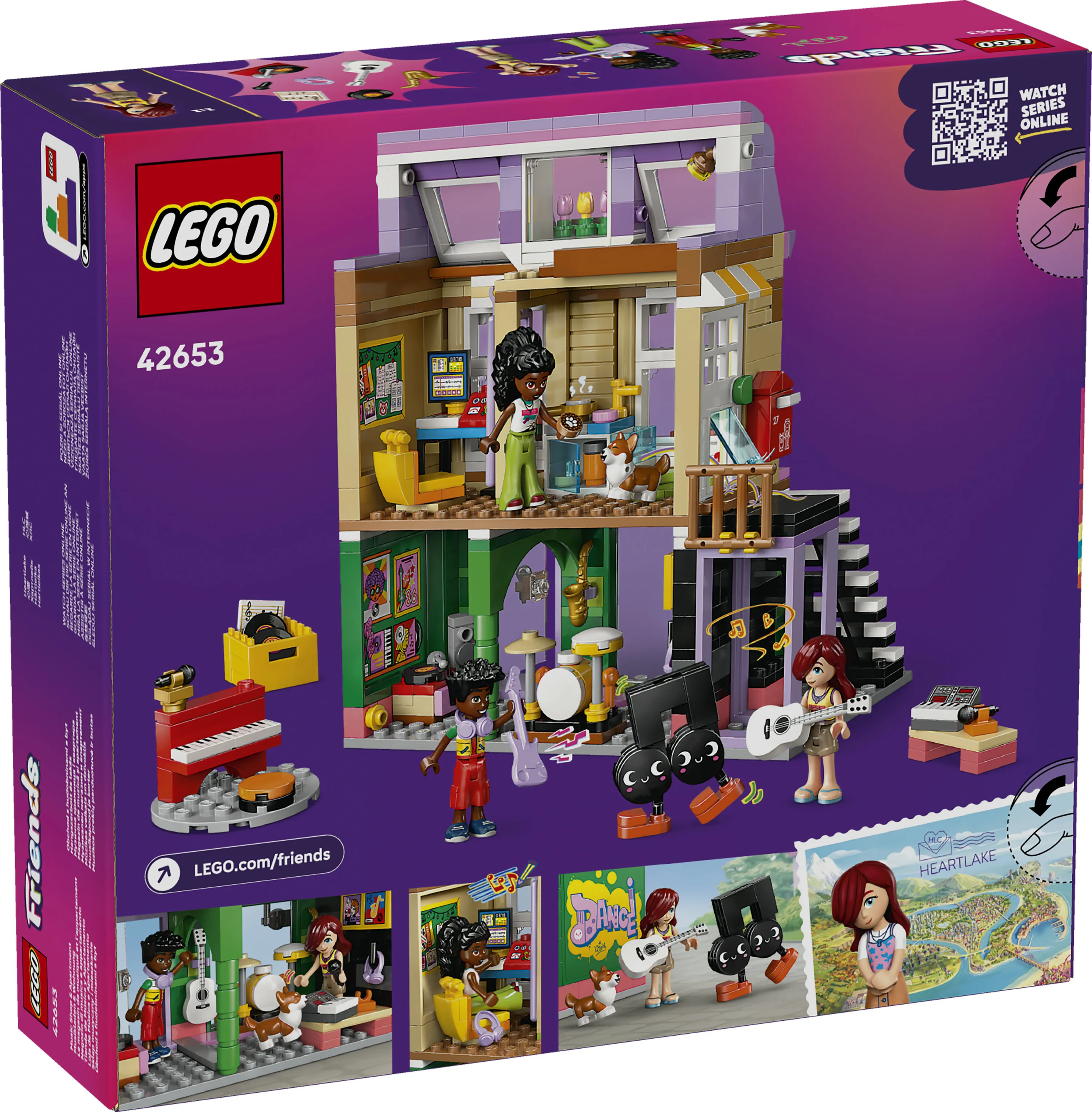 LEGO Friends Musikaff&auml;r och l&auml;genhet 42653