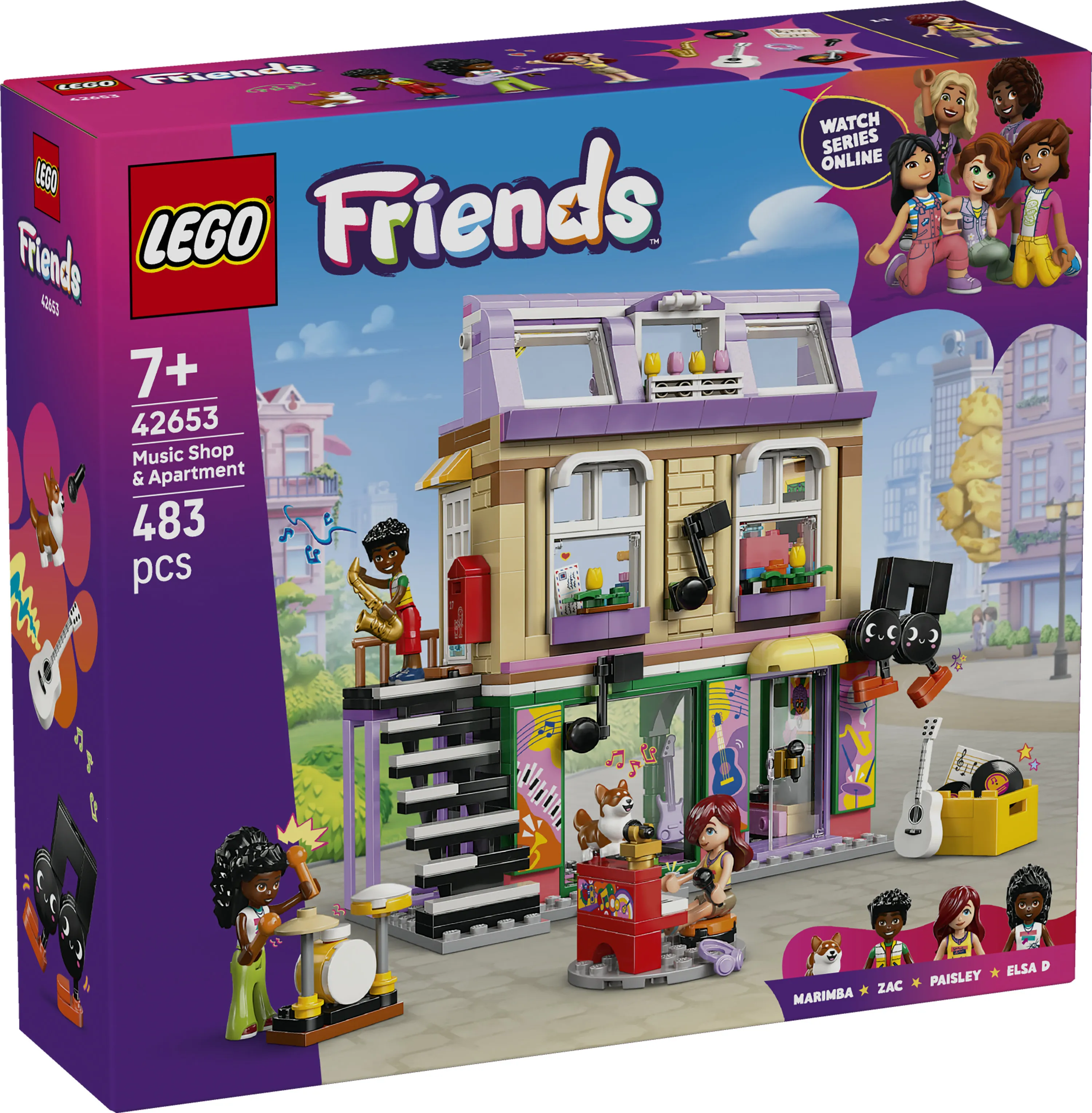 LEGO Friends Musikaff&auml;r och l&auml;genhet 42653