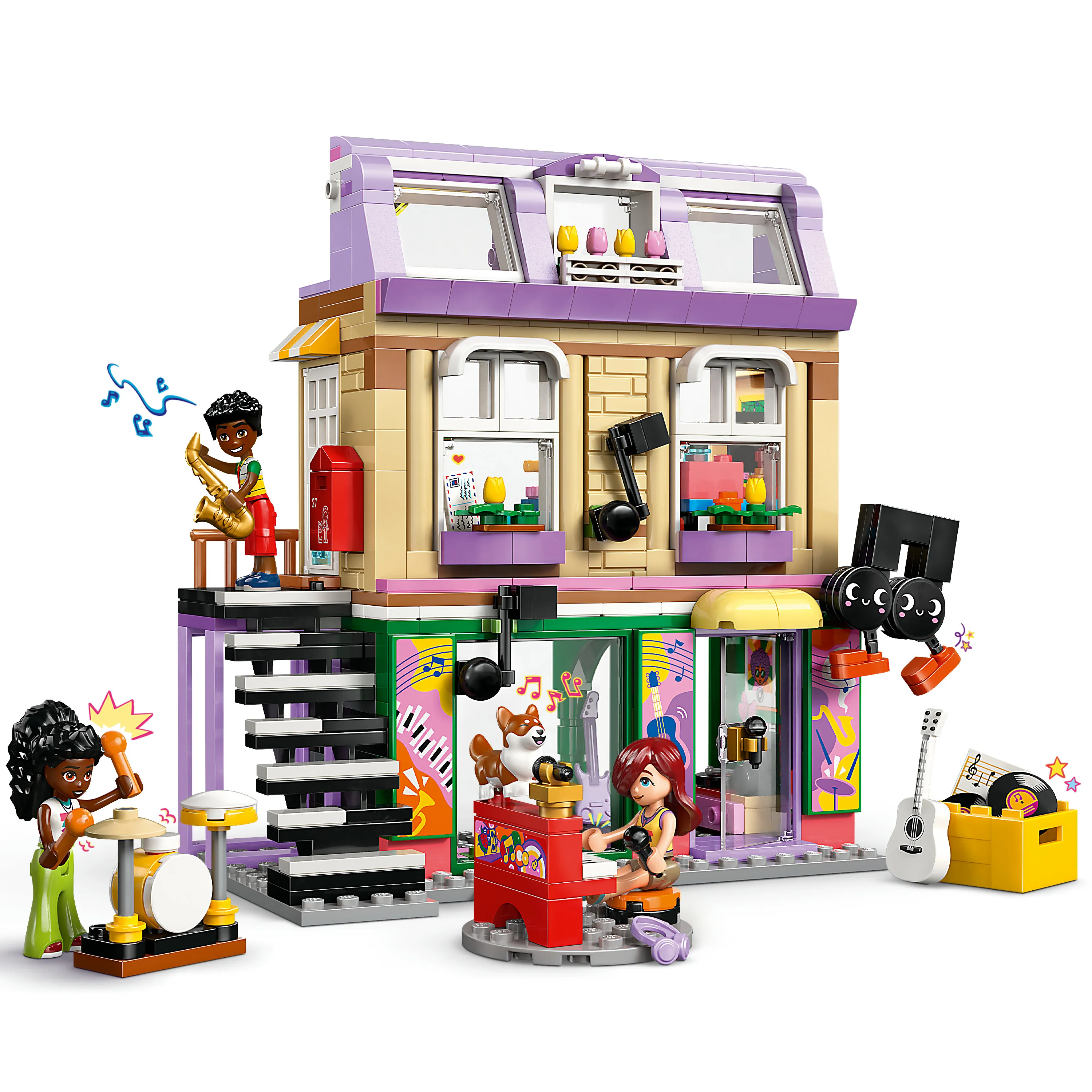 LEGO Friends Musikaff&auml;r och l&auml;genhet 42653