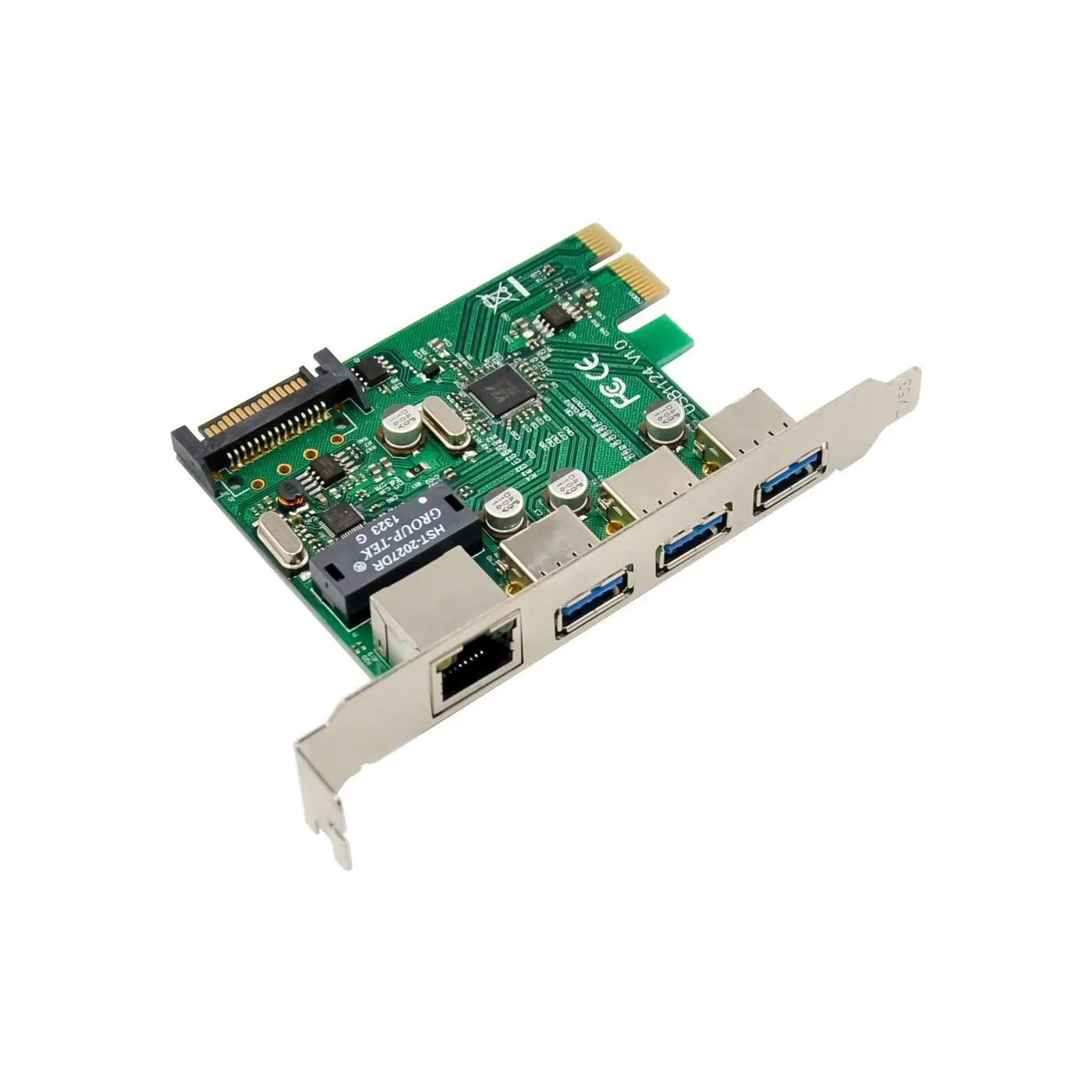 PCIe USB3.0+Ethernet LAN Card