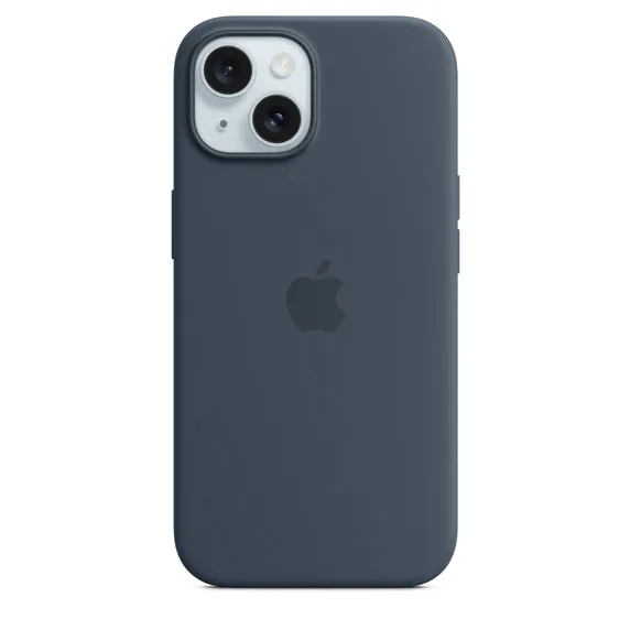 Apple iPhone 15, MagSafe - silicone case, Storm Blue