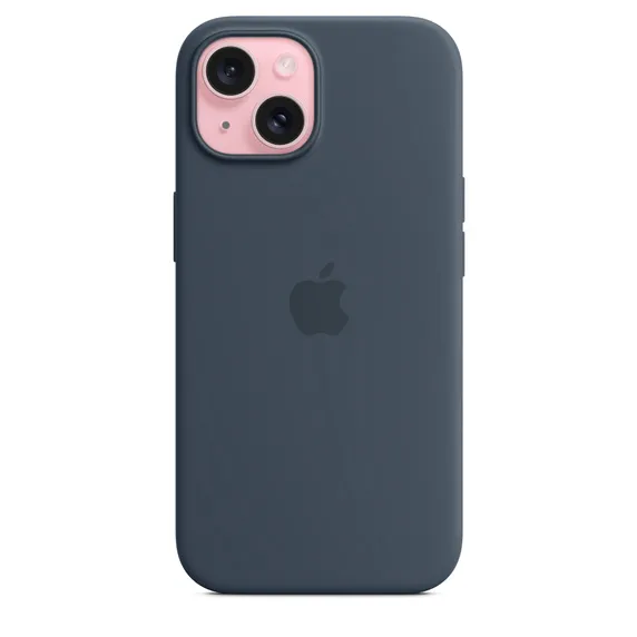 Apple iPhone 15, MagSafe - silicone case, Storm Blue