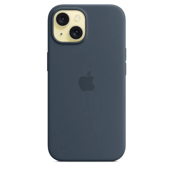 Apple iPhone 15, MagSafe - silicone case, Storm Blue