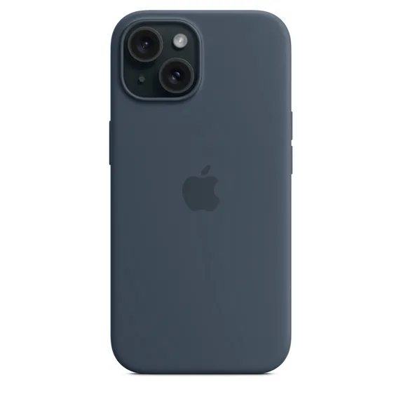Apple iPhone 15, MagSafe - silicone case, Storm Blue