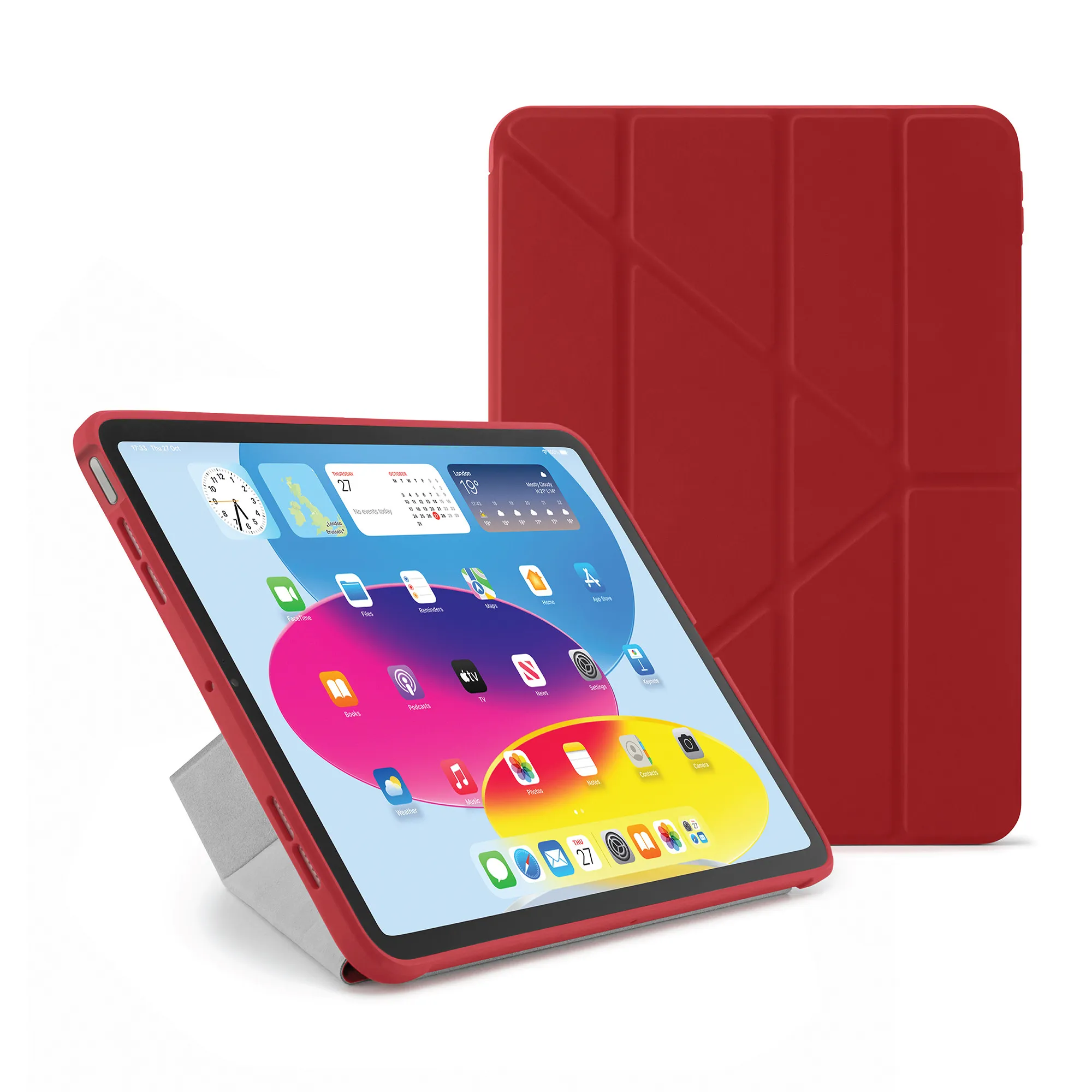 Pipetto Origami No1, iPad 10.9&quot; (10 Gen.) - Protective Case, Red