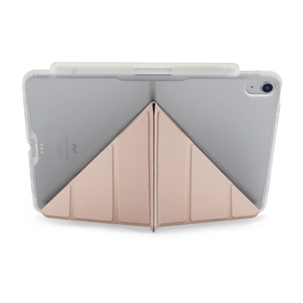 Pipetto iPad Air 11-tum Origami No3 - pennfodral, rosa metallic