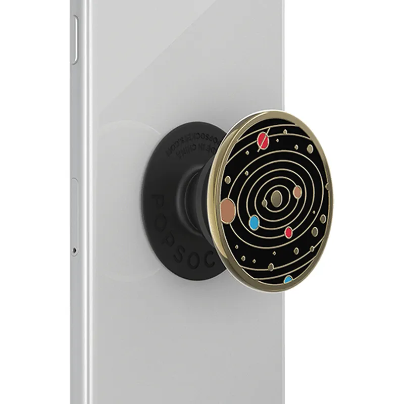 POPSOCKETS Enamel Solar flare Black Avtagbart Grip med St&auml;llfunktion Premium