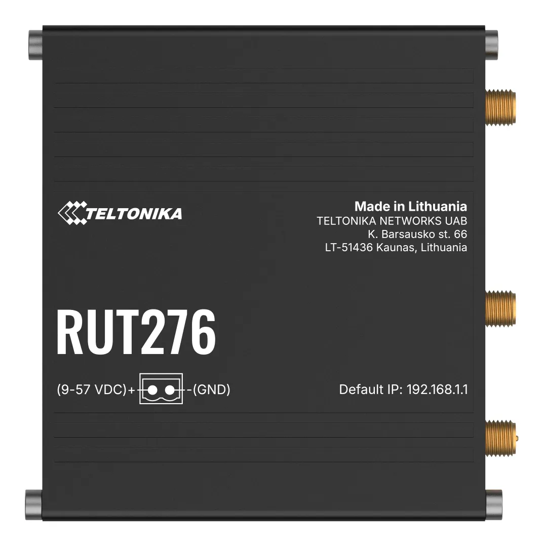 Teltonika RUT276 5G - Industrial cellular router, Black