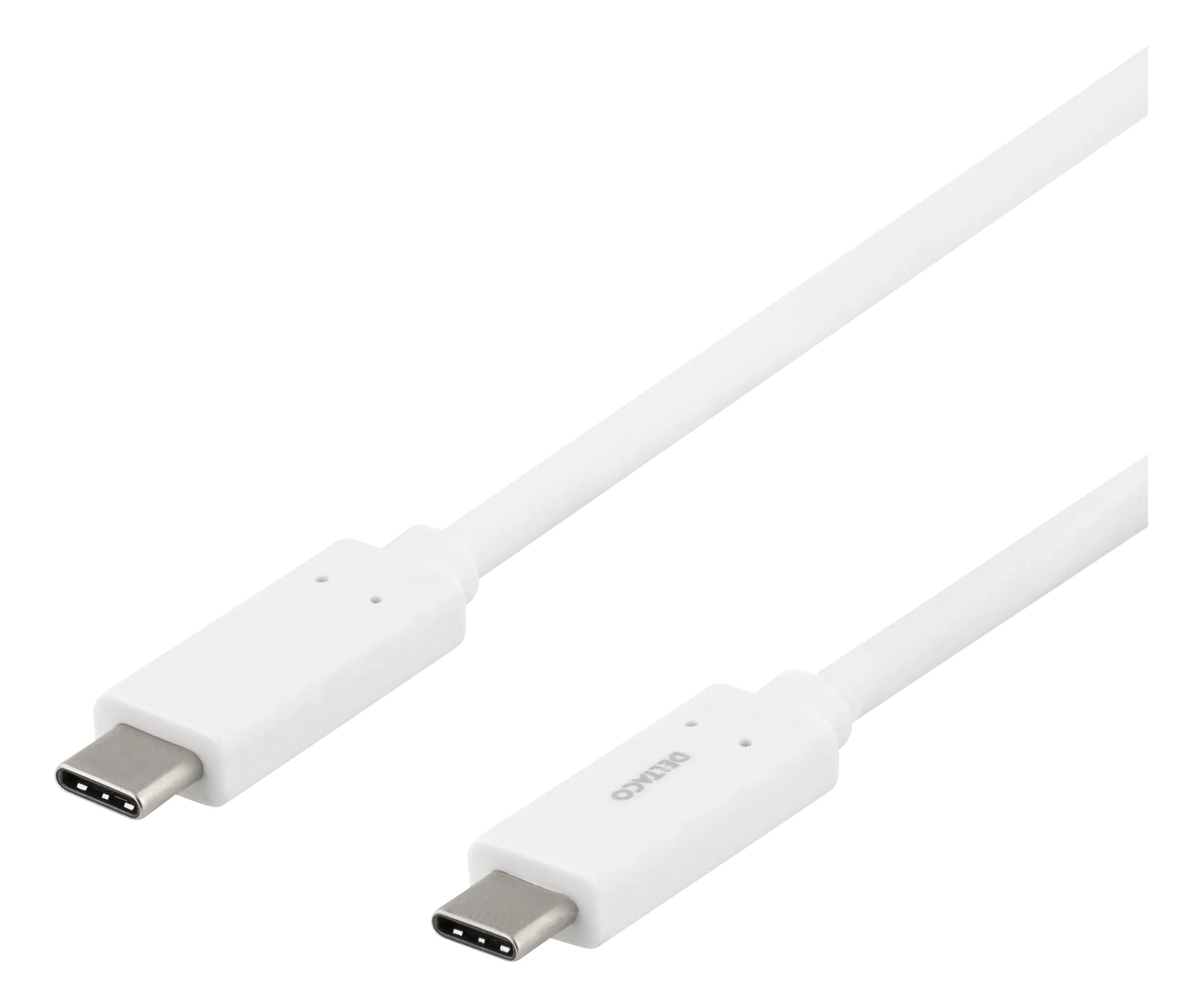 Deltaco Mobility USB-C &ndash; USB-C 3.2 Gen 1 - cable, 1 m, White