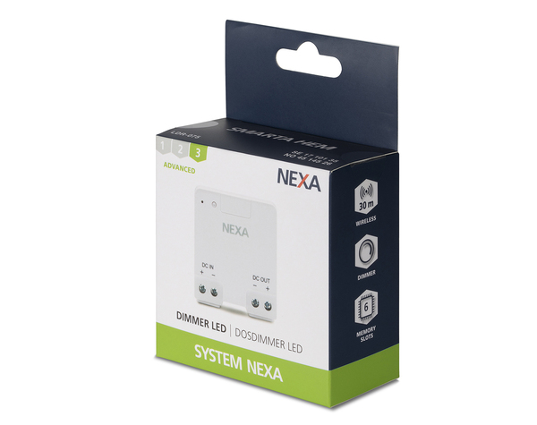 NEXA Dimmer f&ouml;r LED med enbyggda drivdon, 12-24V, vit