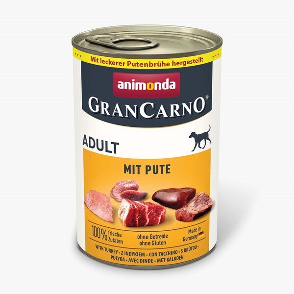 Animonda GranCarno Adult Turkey, Wet food for dogs, 400g