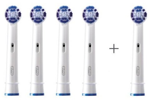 BRAUN VAIHTOHARJA ORAL-B 4+1 PRECISION CLEAN 4+1. 5 kpl PC lis&auml;harjoja 4 hinnalla.
