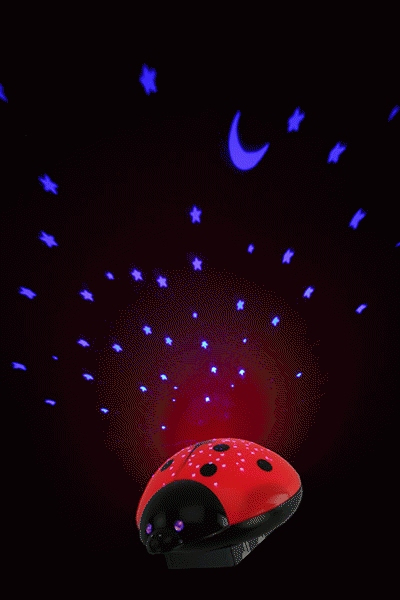 Starlight Baby Night-Light Black, Red