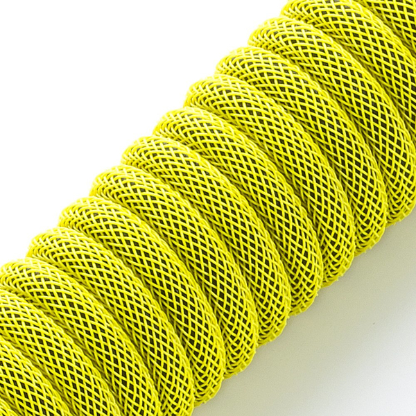 CableMod Pro Coiled Keyboard Cable, USB A -&gt; USB Type C, 150cm, Dominator Yellow