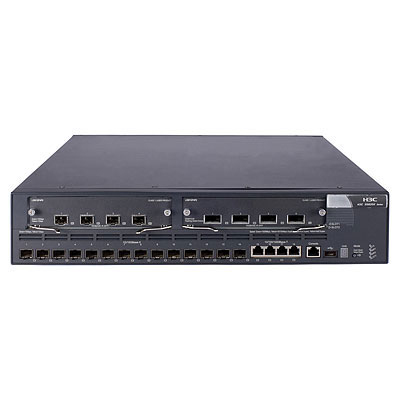 HPE A5820-14XG-SFP+ Switch with 2 Slots. Fourteen 1/10G SFP+ ports, four 10/100/1000Base-T Ethernet ports, two 10GE Ethernet port expansion slots and one OAA mo