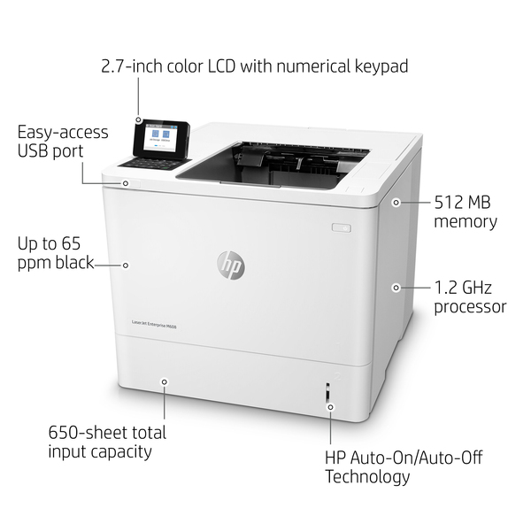 HP LaserJet Enterprise M608n LAN, A4 - mono laser printer
