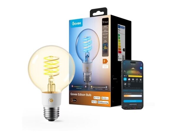 Govee Edison Bulb G80 E27 - Smart gl&ouml;dlampa, 2 st