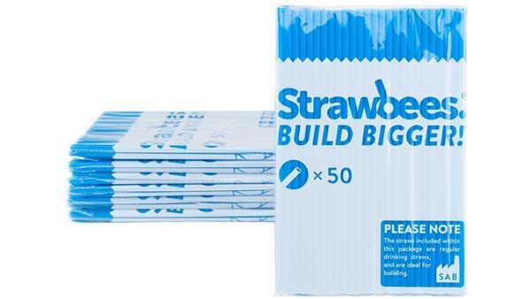 Strawbees Construction Straws 50p blue